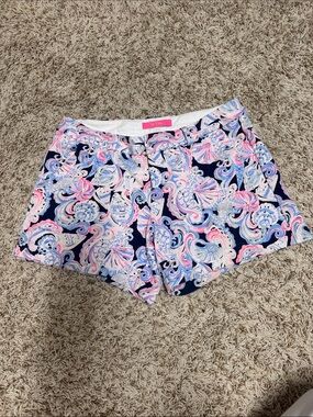 Lilly Pulitzer Navy, Pink & White Paisley-Print Women's Shorts
